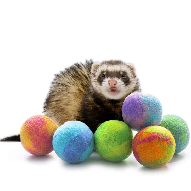 Ferret Small Stashing Balls Tie Dye Galaxy Set of 6