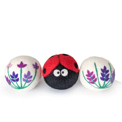 Ferret Stashing Balls (Lavender Fields/Ladybug) - Set of 3 - The Pampered FerretFerret Stashing Balls (Lavender Fields/Ladybug) - Set of 3Ferret ToysThe Pampered Ferret