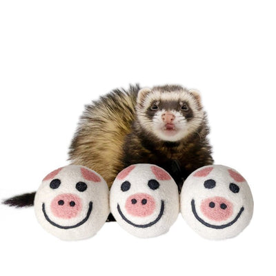 Ferret Stashing Balls (Piggy Trio) Set of 3 - The Pampered FerretFerret Stashing Balls (Piggy Trio) Set of 3Ferret ToysThe Pampered Ferret