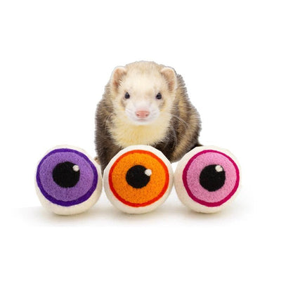 Ferret Stashing Balls (Pink Eerie Eyeballs) - Set of 3 - The Pampered FerretFerret Stashing Balls (Pink Eerie Eyeballs) - Set of 3Ferret ToysThe Pampered Ferret