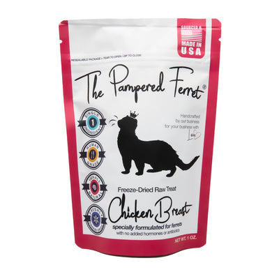 Freeze - Dried Raw Chicken Breast Treat - The Pampered FerretFreeze - Dried Raw Chicken Breast TreatFerret TreatThe Pampered Ferret