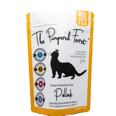 Freeze - Dried Raw Pollock Treat - The Pampered FerretFreeze - Dried Raw Pollock TreatFerret TreatThe Pampered Ferret