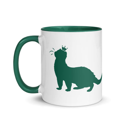 Green Mug with Color Inside - The Pampered FerretGreen Mug with Color InsideThe Pampered Ferret