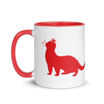 Red Mug with Color Inside - The Pampered FerretRed Mug with Color InsideThe Pampered Ferret